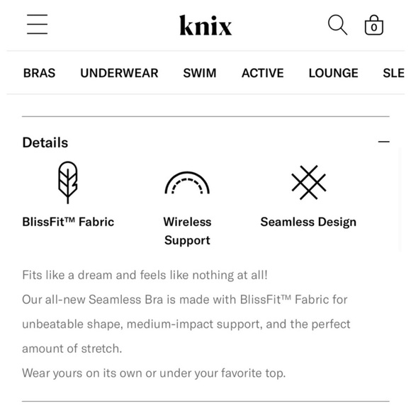 Knix Sz Small Good To Go Seamless Everyday Bra in Pink Ginger - Picture 14 of 15